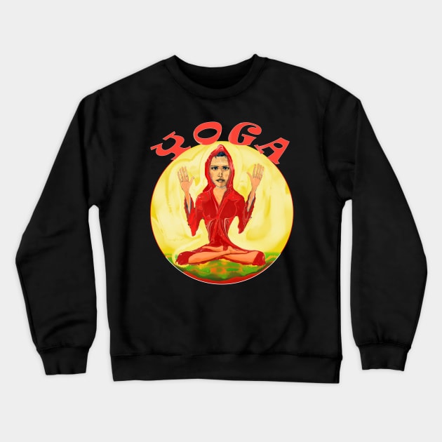 Namaste Yoga Lovers Goddess Yogini Gift Crewneck Sweatshirt by PlanetMonkey